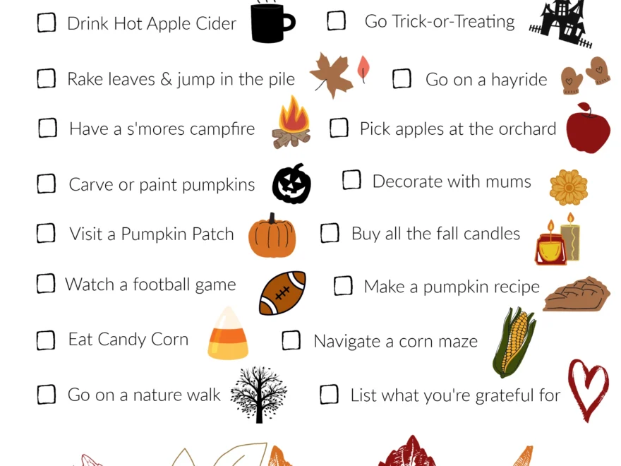 My Fall Bucket List Free Fun Activities Printable Truly Destiny
