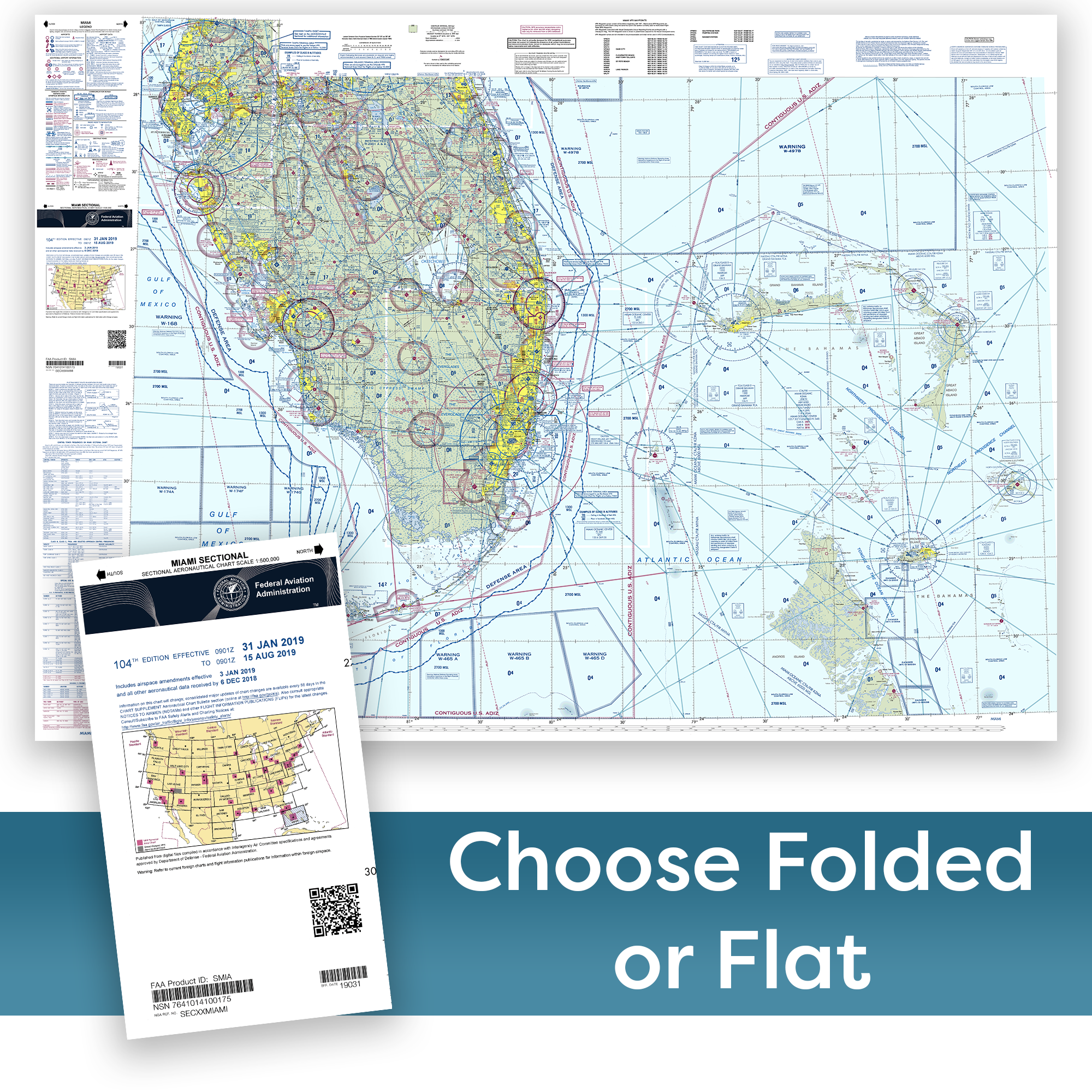 Navigational Charts FAA Aeronautical Charts FAA Chart VFR Sectional MIAMI Paracay Wholesale Books Gifts Navigational Charts On Demand Printing Paradise Cay Publications