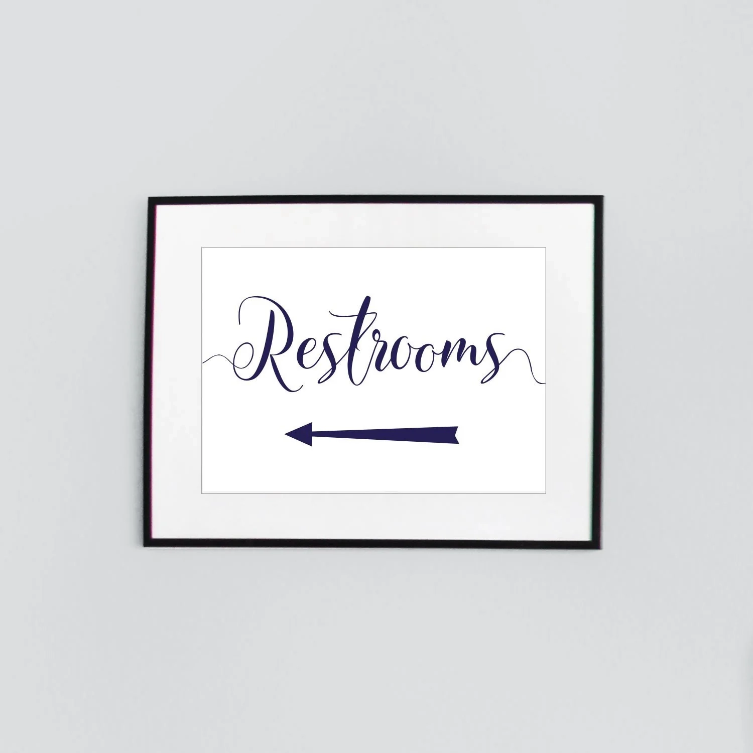 Bathroom Sign Leftarrow Printable