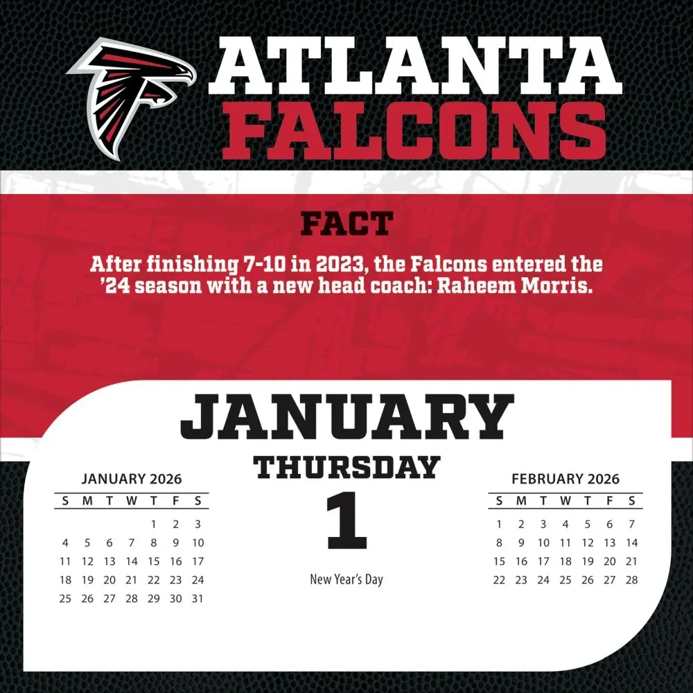 Falcons 2026 Printable Schedule