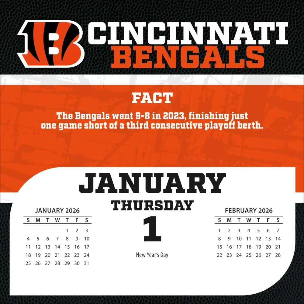 Printable Bengals Schedule 2026