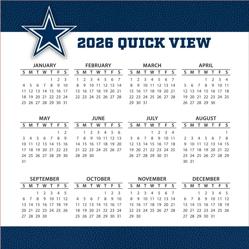 2026 Printable Cowboys Schedule 2026 Printable Cowboys Schedule