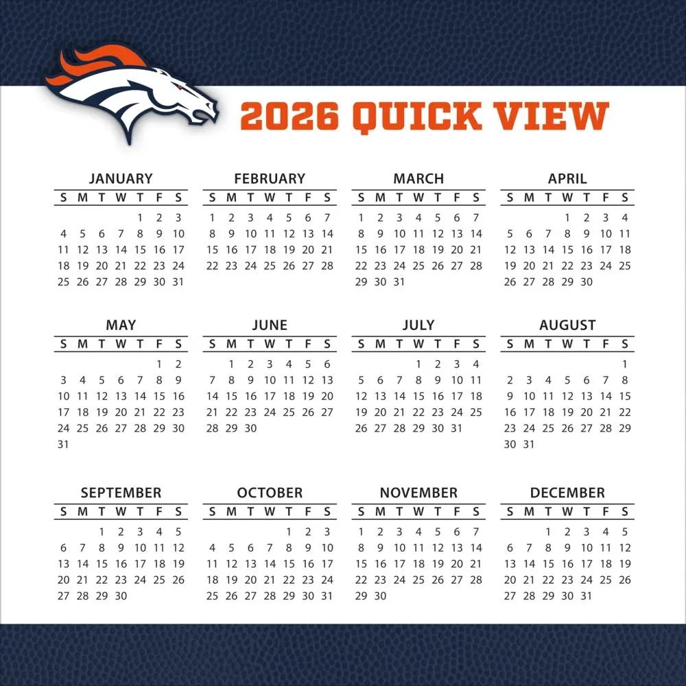 2026 Denver Bronco Schedule Printable