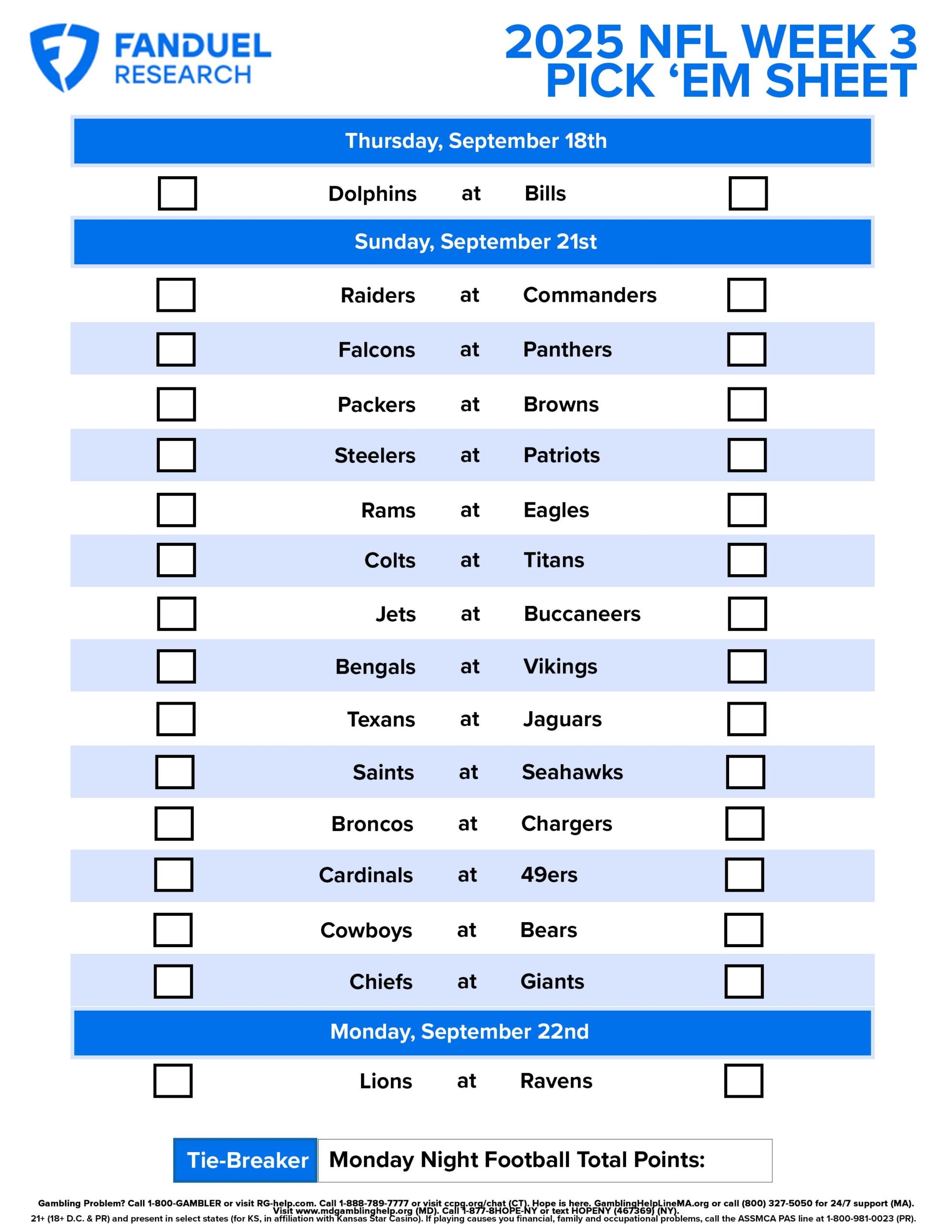 Nfl 2026 Printable Pick Schedule Nfl 2026 Printable Pick Schedule