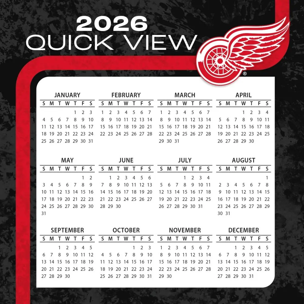 NHL Detroit Red Wings 2026 Desk Calendar Calendars NHL Detroit Red Wings 2026 Desk Calendar Calendars