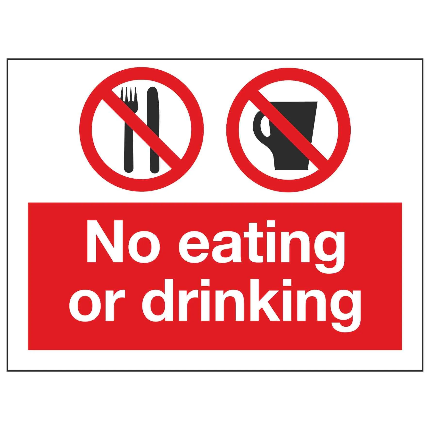 No Eating Or Drinking Linden Signs Print No Eating Or Drinking Linden Signs Print