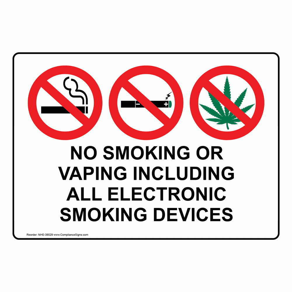 Printable No Vaping Sign