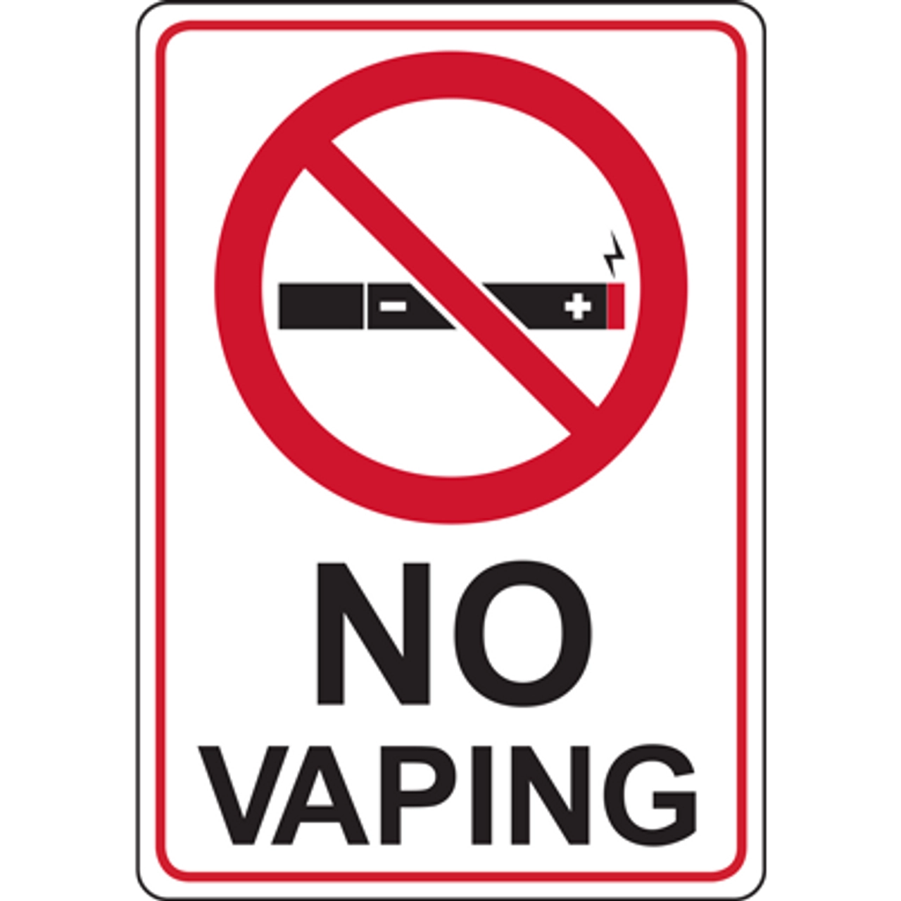 NO VAPING WITH BOARDER SIGN DuraLabel