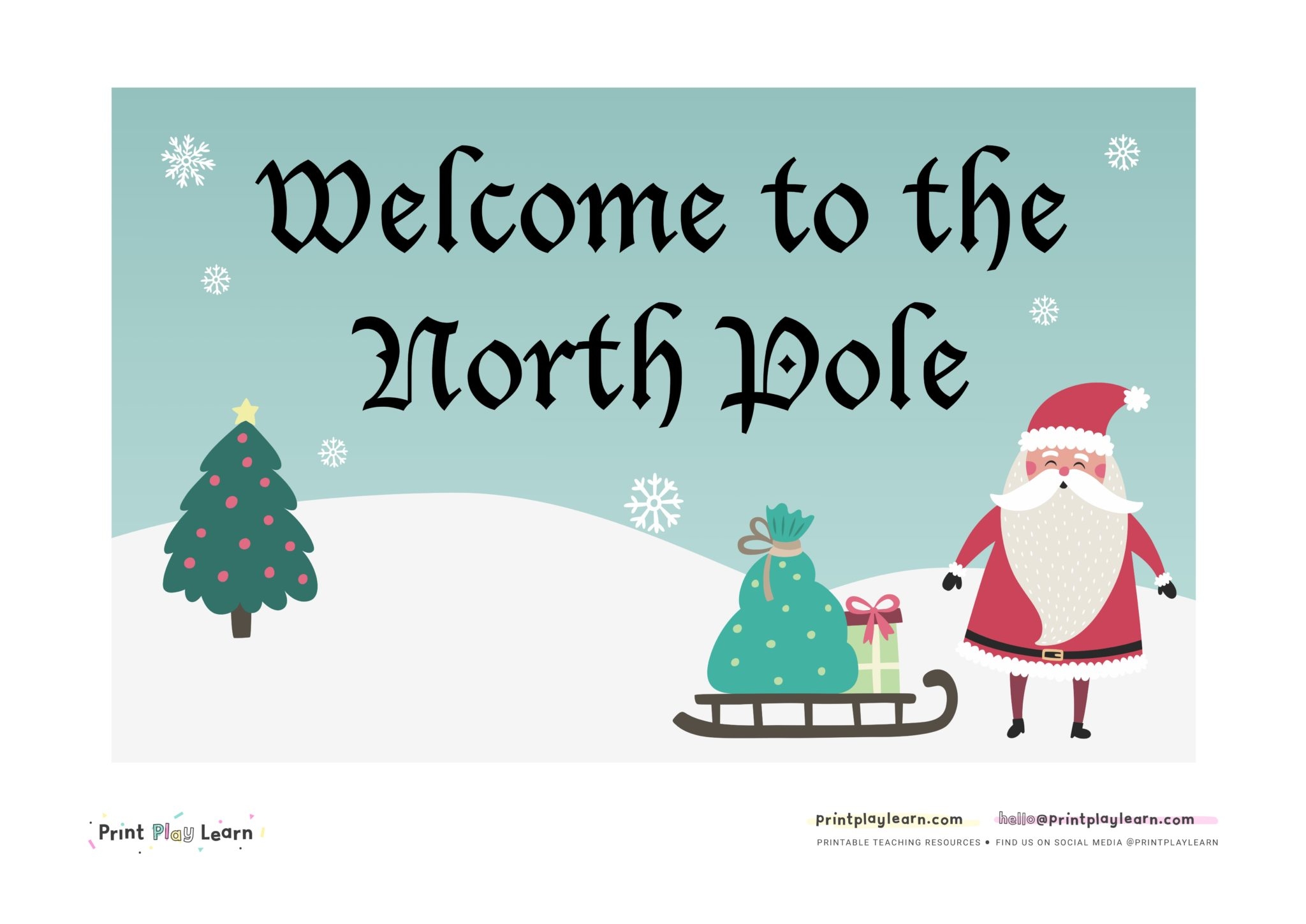North Pole Sign Printable Teaching Resources Print Play Learn North Pole Sign Printable Teaching Resources Print Play Learn
