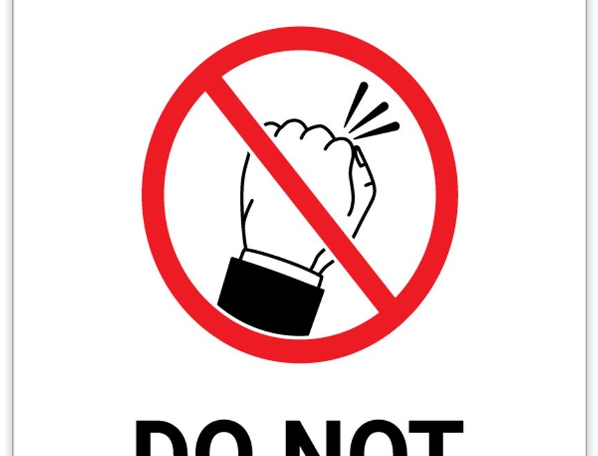 Notice Do Not Knock With Icon Label