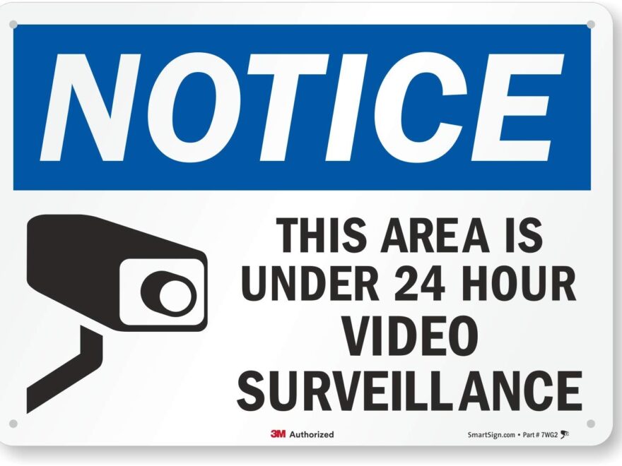 Notice This Area Is Under 24 Hour Video Surveillance Sign By SmartSign 10 X 14 3M Reflective Aluminum Industrial Warning Signs Amazon Industrial Scientific
