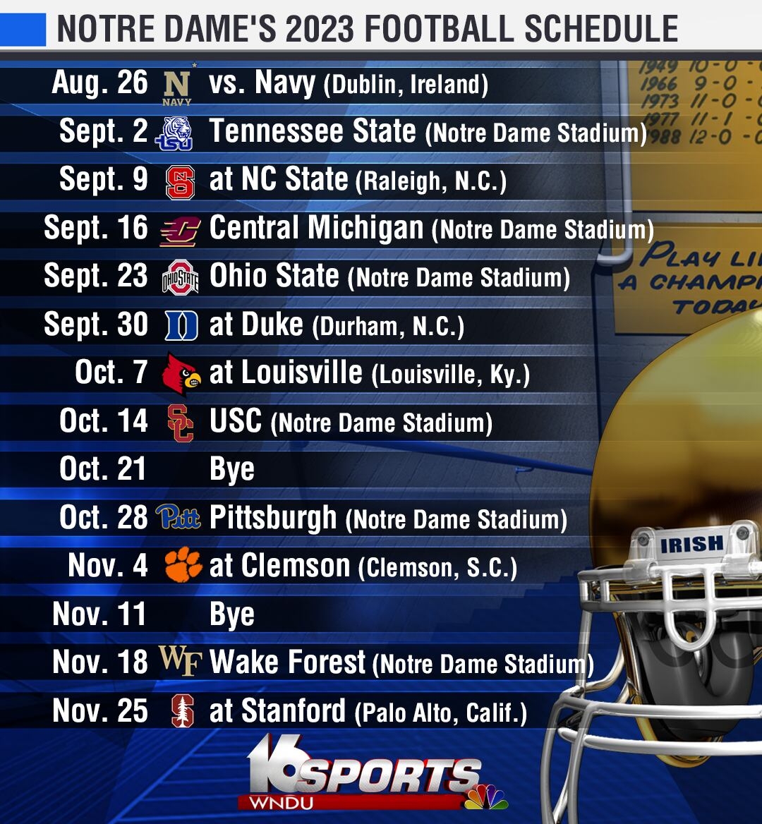 Notre Dame Announces 2023 Football Schedule Notre Dame Announces 2023 Football Schedule