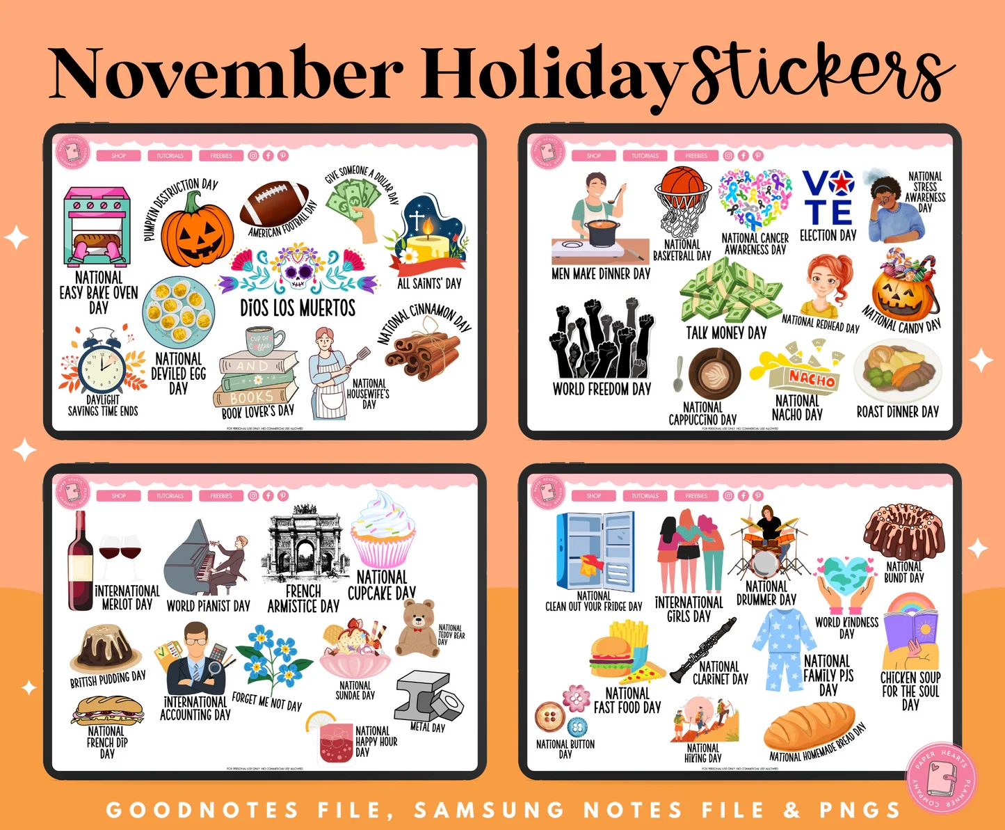 November Calendar Planner Printable Stickers November Calendar Planner Printable Stickers