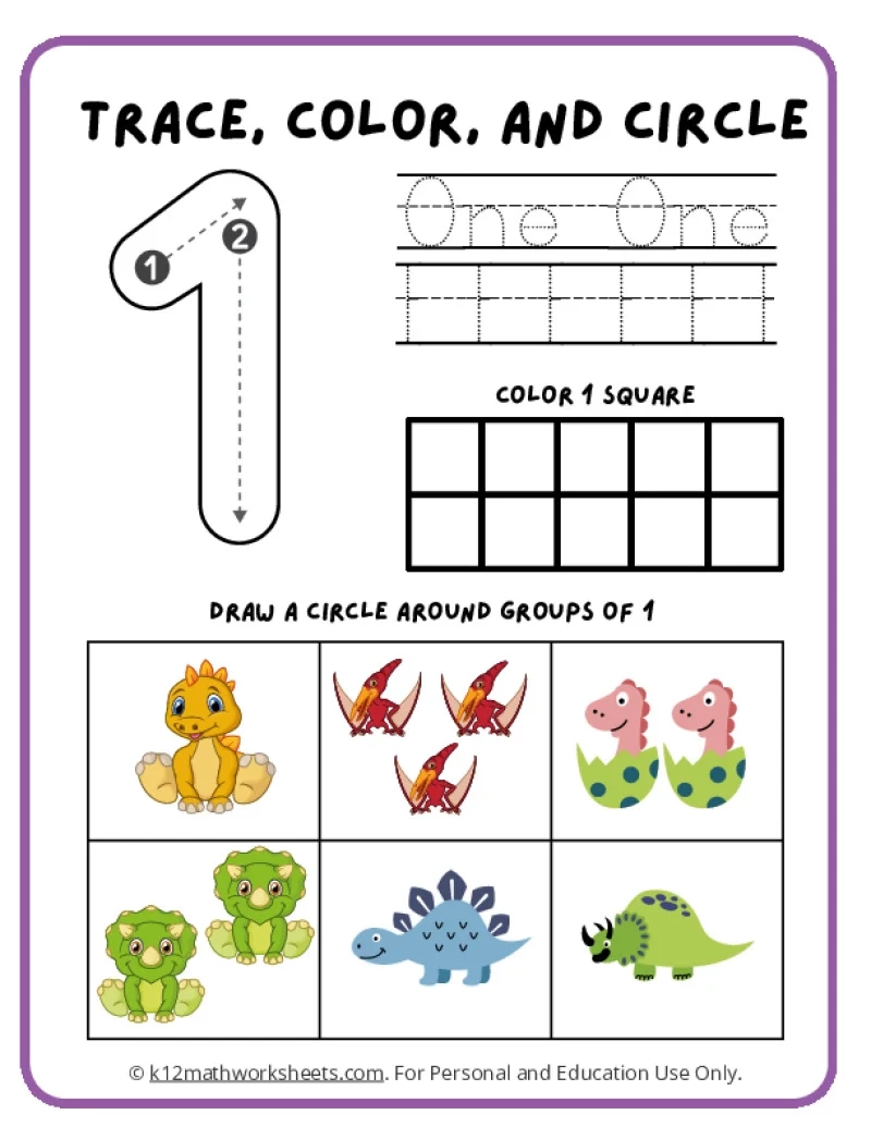 Number Tracing Worksheets