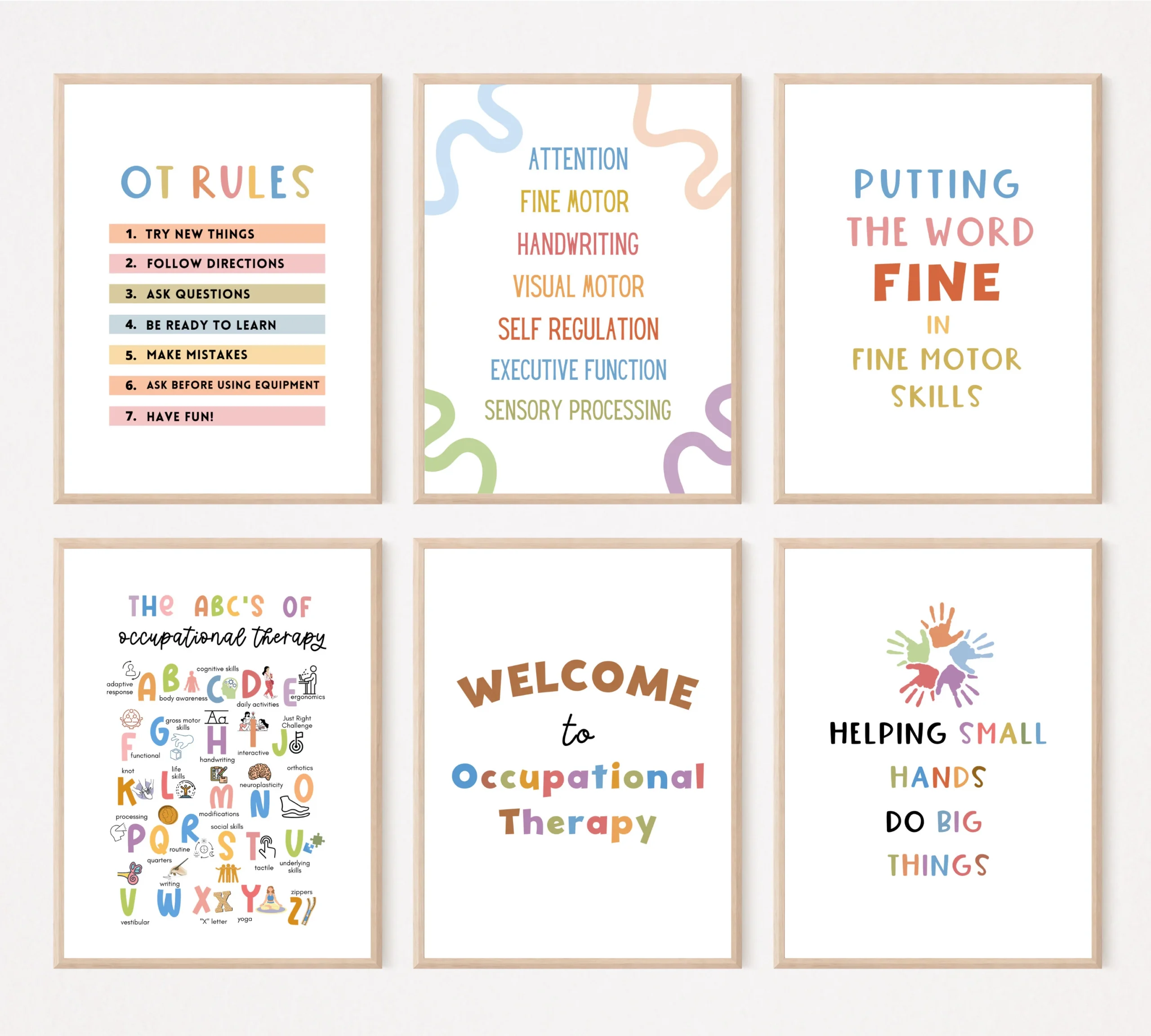 Occupational Therapy Posters Set Of 15 Occupational Therapy Bundle OT Posters Occupational Therapy Room Decor Digital OT Prints Etsy