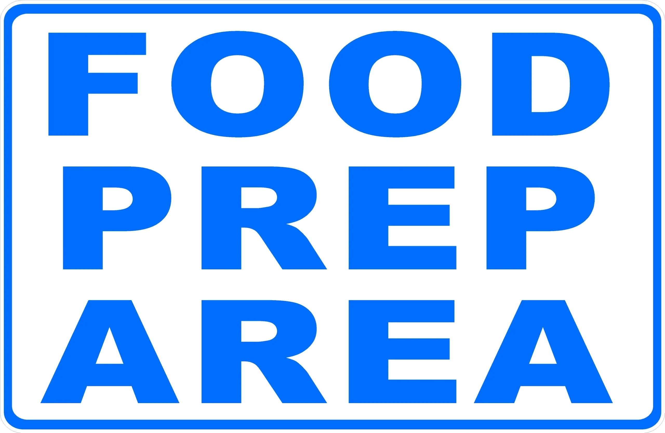 Official Food Prep Area Sign Essential For Food Safety Almost Gone d2q4MIGA 