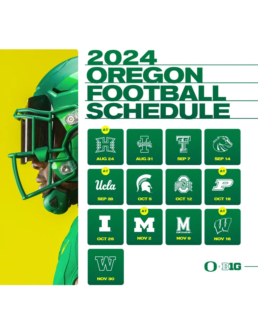 Oregon Football 2024 Schedule R ducks