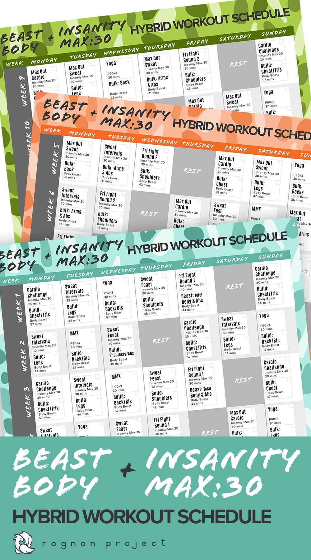 Printable Body Beast Schedule