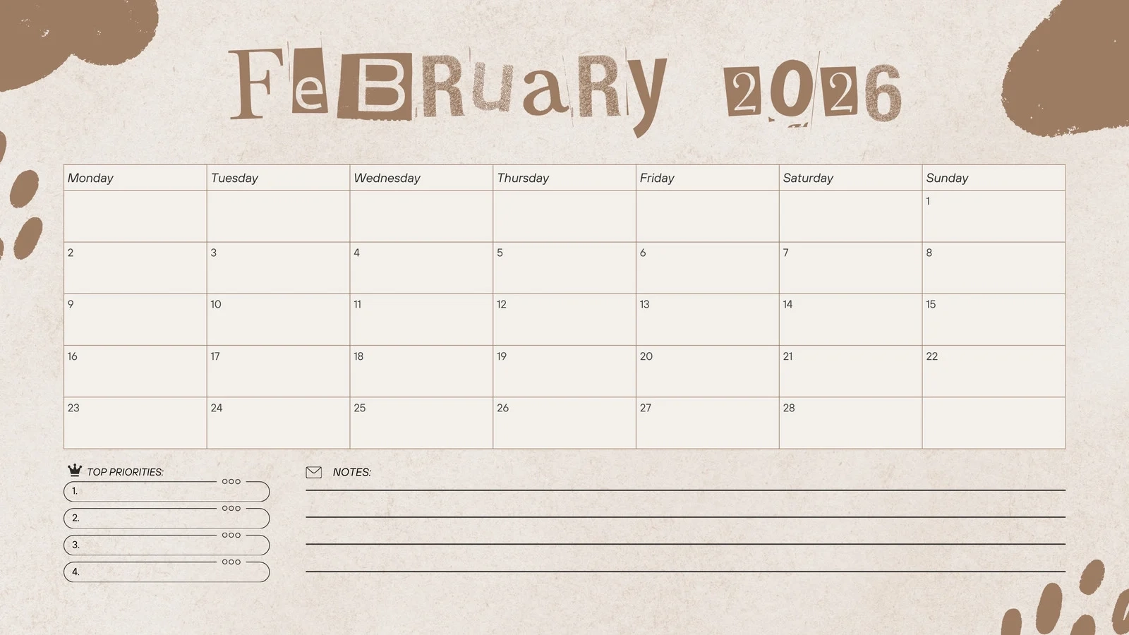 Page 2 Free To Customize February 2026 Calendar Templates Canva