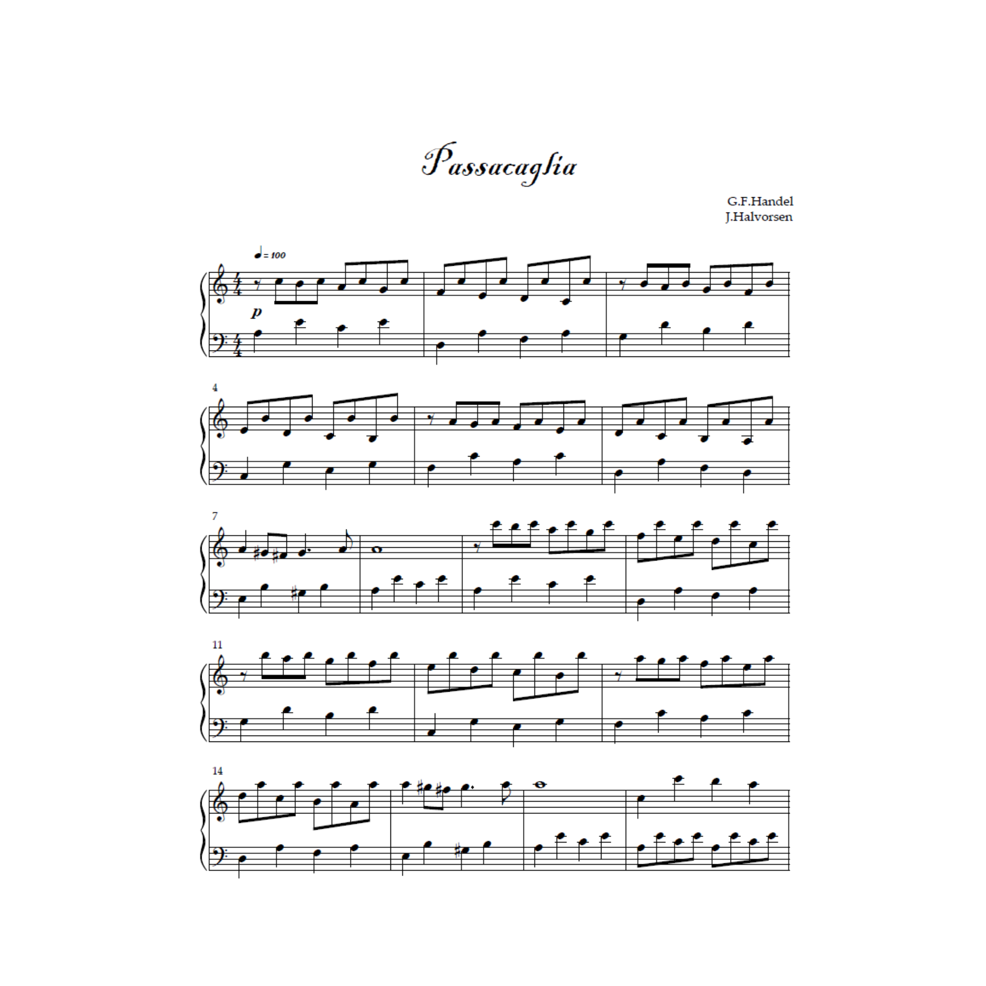Passacaglia Simplified Piano Arrangement Handel Halvorsen PDF Sheet Music Sheet Music Marketplace Passacaglia Simplified Piano Arrangement Handel Halvorsen PDF Sheet Music Sheet Music Marketplace