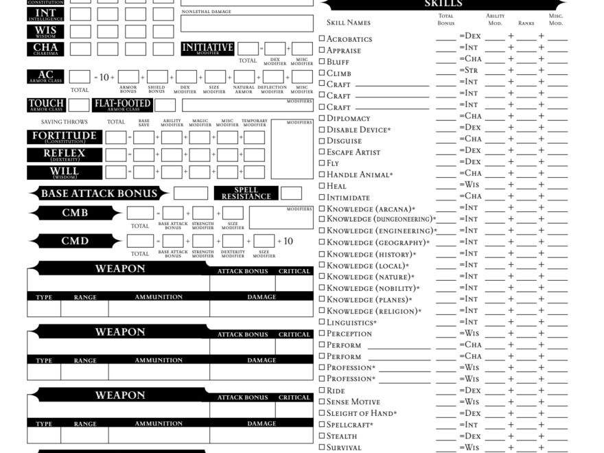 Pathfinder Character Sheet Flip EBook Pages 1 2 AnyFlip