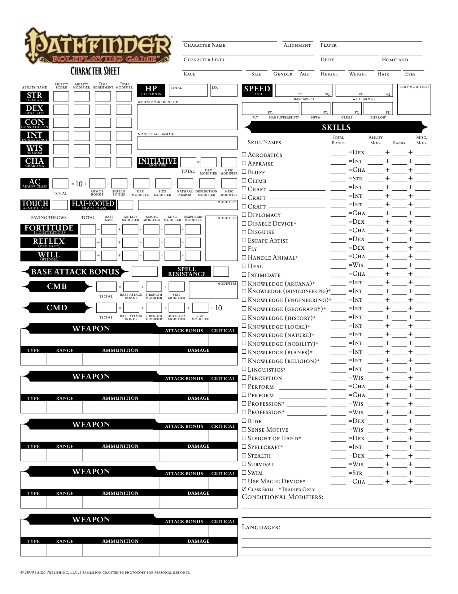 Pathfinder Character Sheet Flip EBook Pages 1 2 AnyFlip