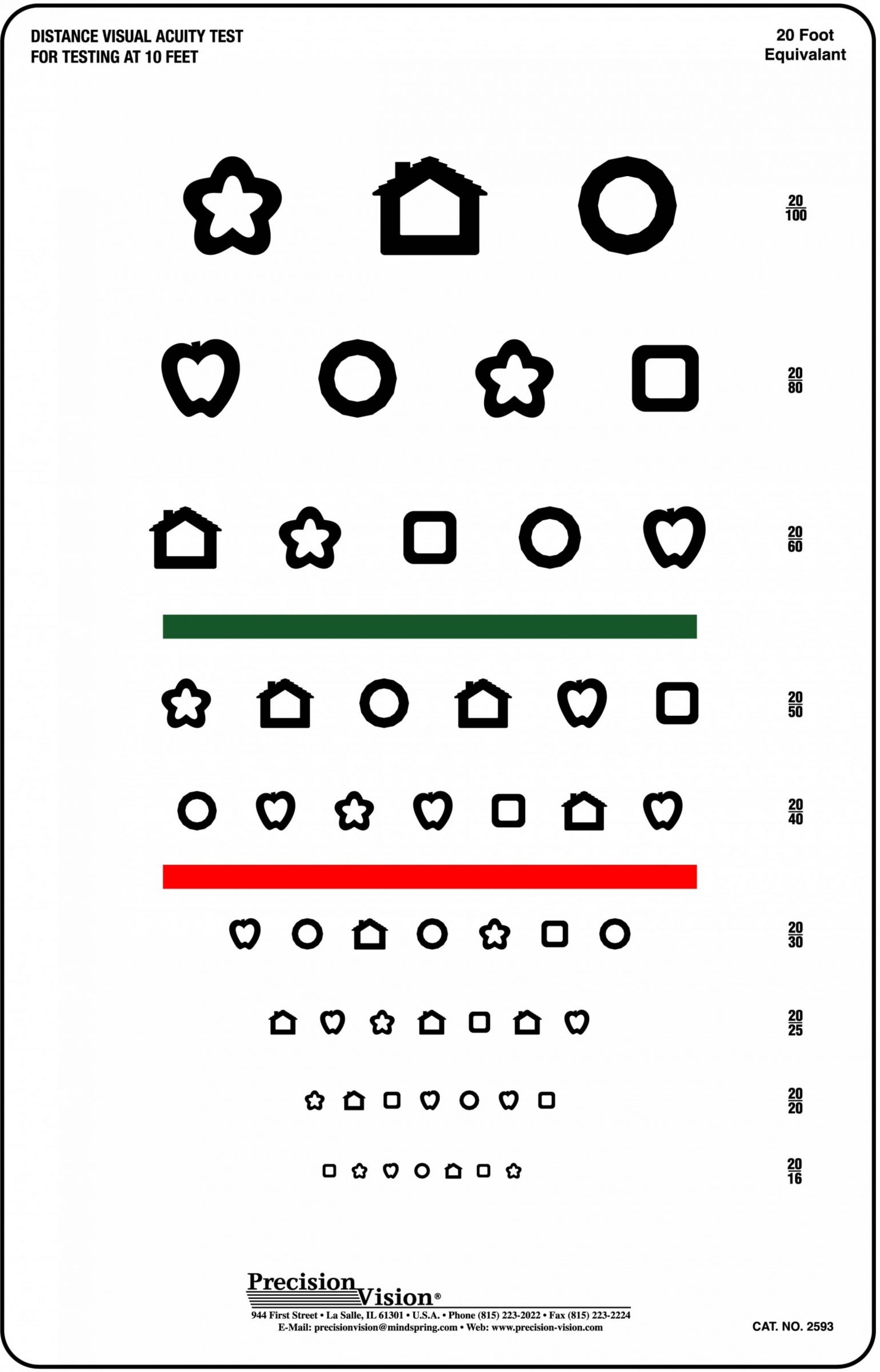 Printable Eye Picture Chart With Objects