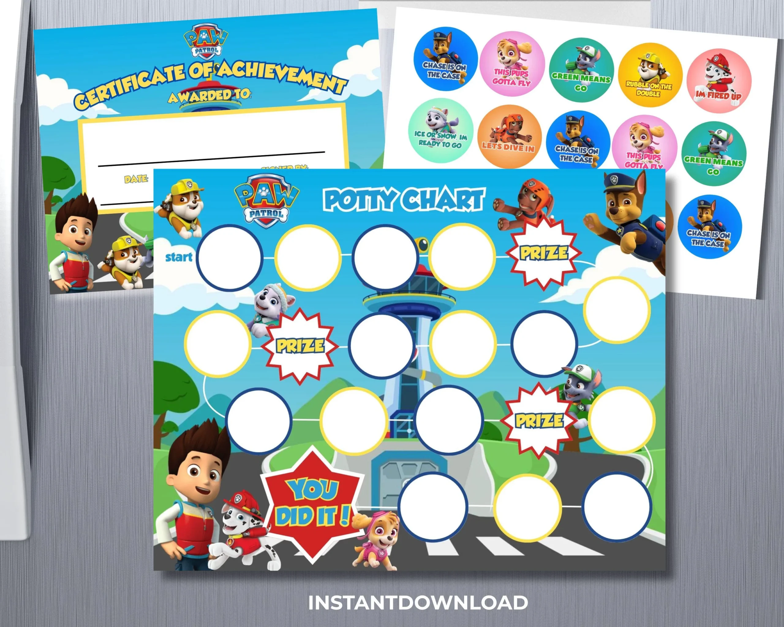 Printable Paw Patrol Potty Chart