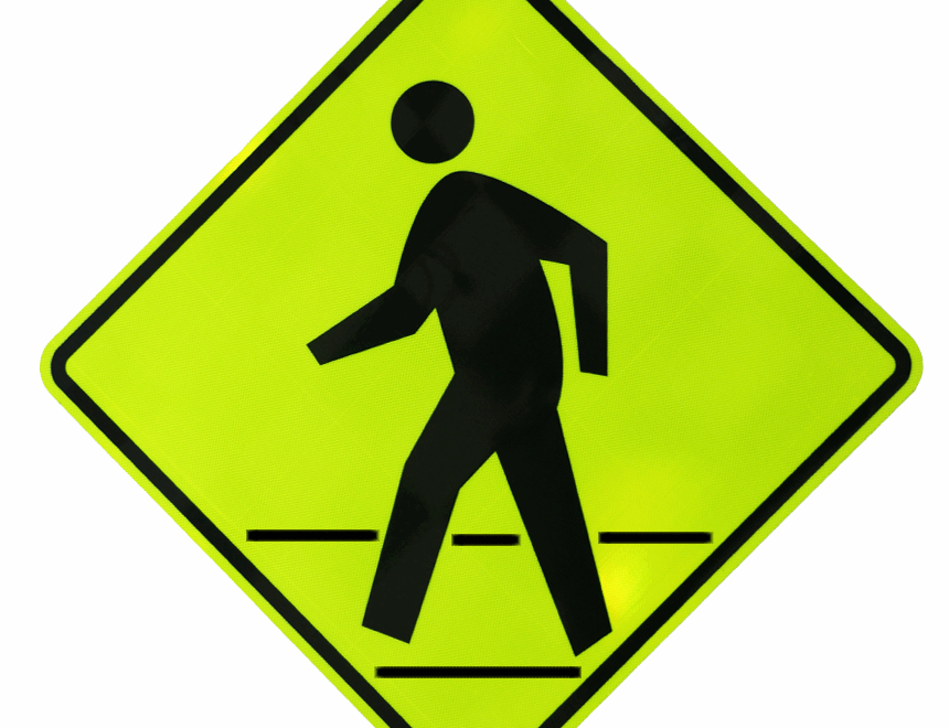 Pedestrian Crosswalk Symbol Signs W11 2A RS ALU W11 2A DG Traffic Safety Store