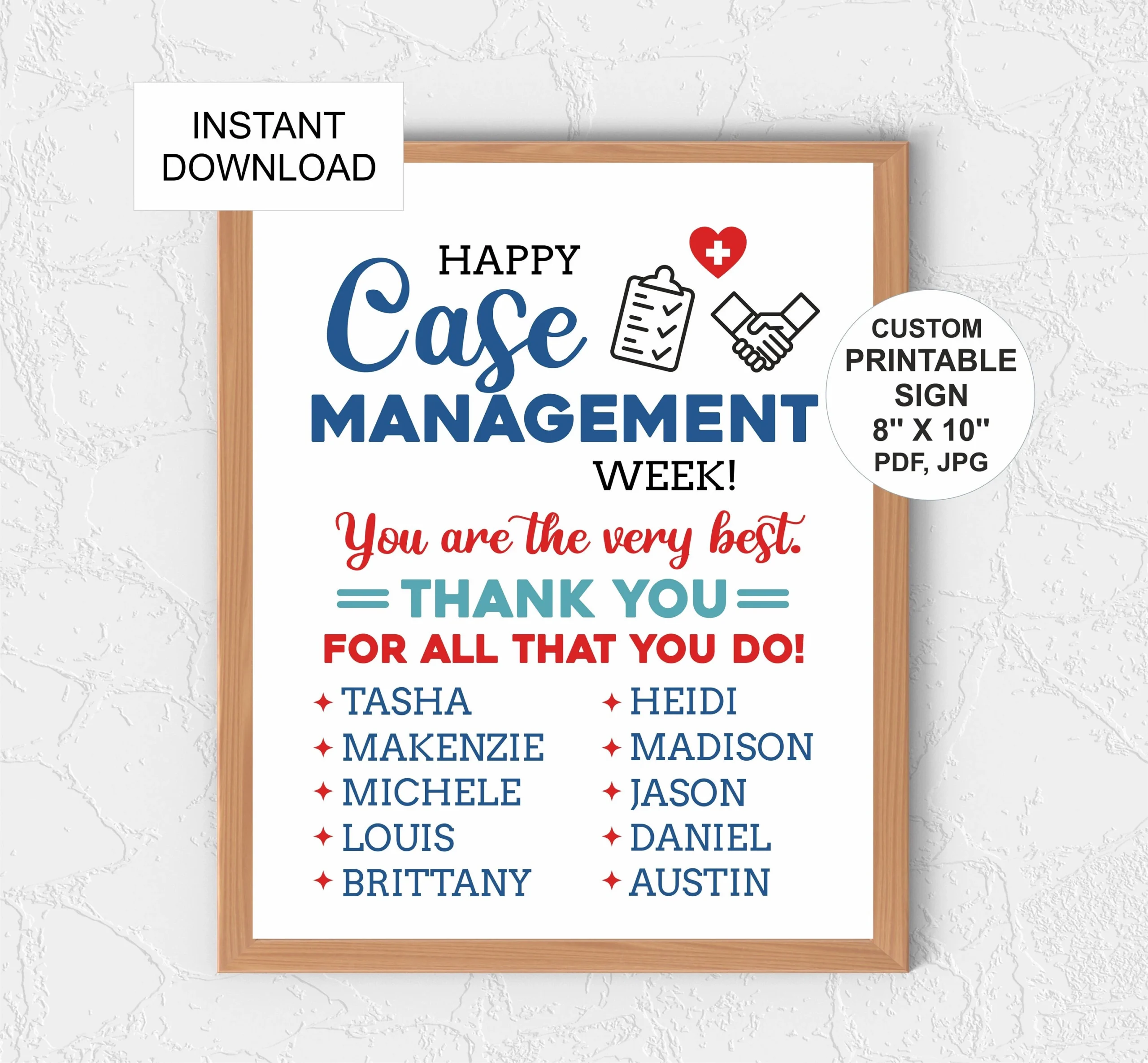 Personalised Case Managers Week Sign Printable Case Management Week Sign CM Week Decor Case Manager Thank You Appreciation Sign Etsy