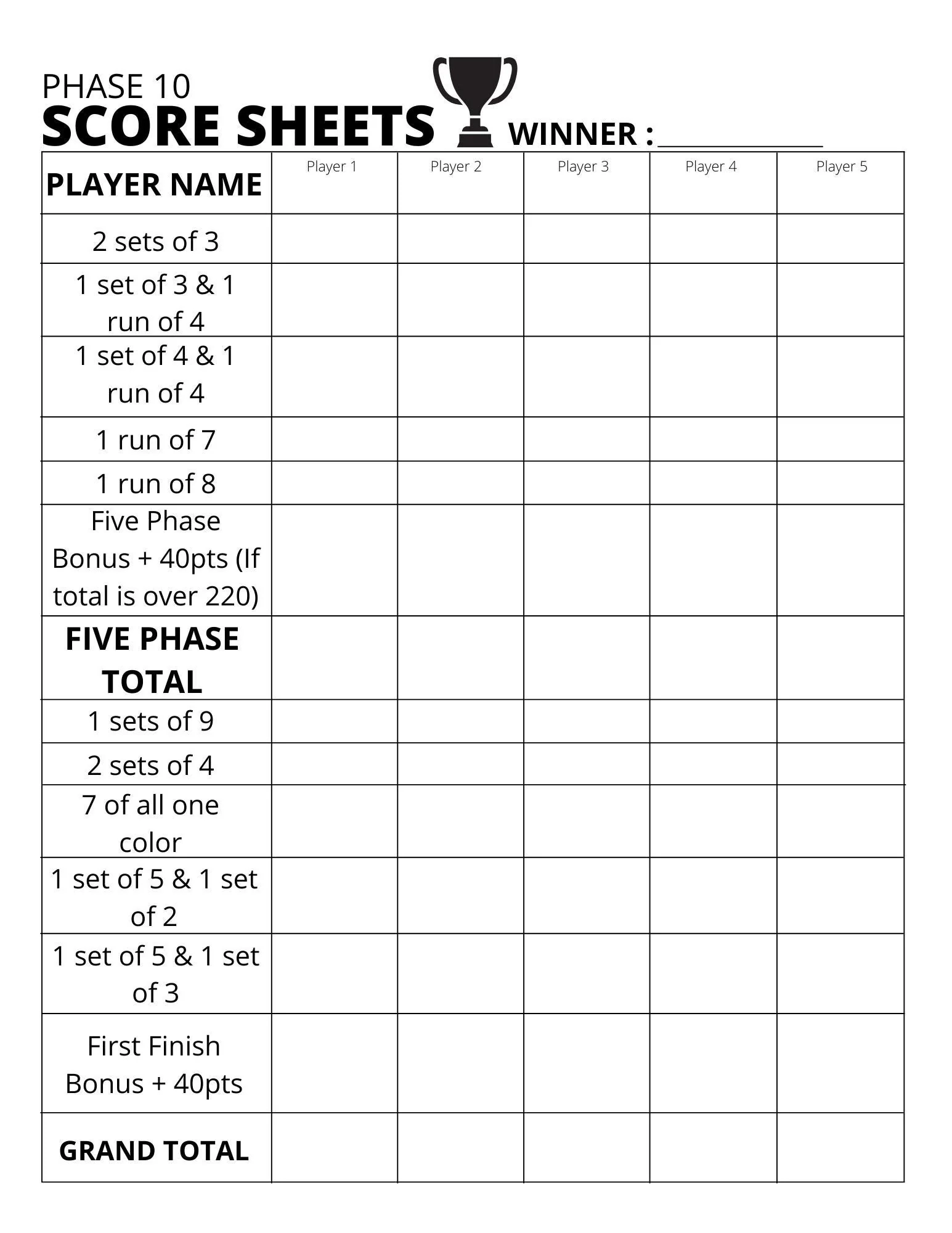 Phase 10 Scoreboard Score Sheet Printable PDF Etsy Phase 10 Scoreboard Score Sheet Printable PDF Etsy