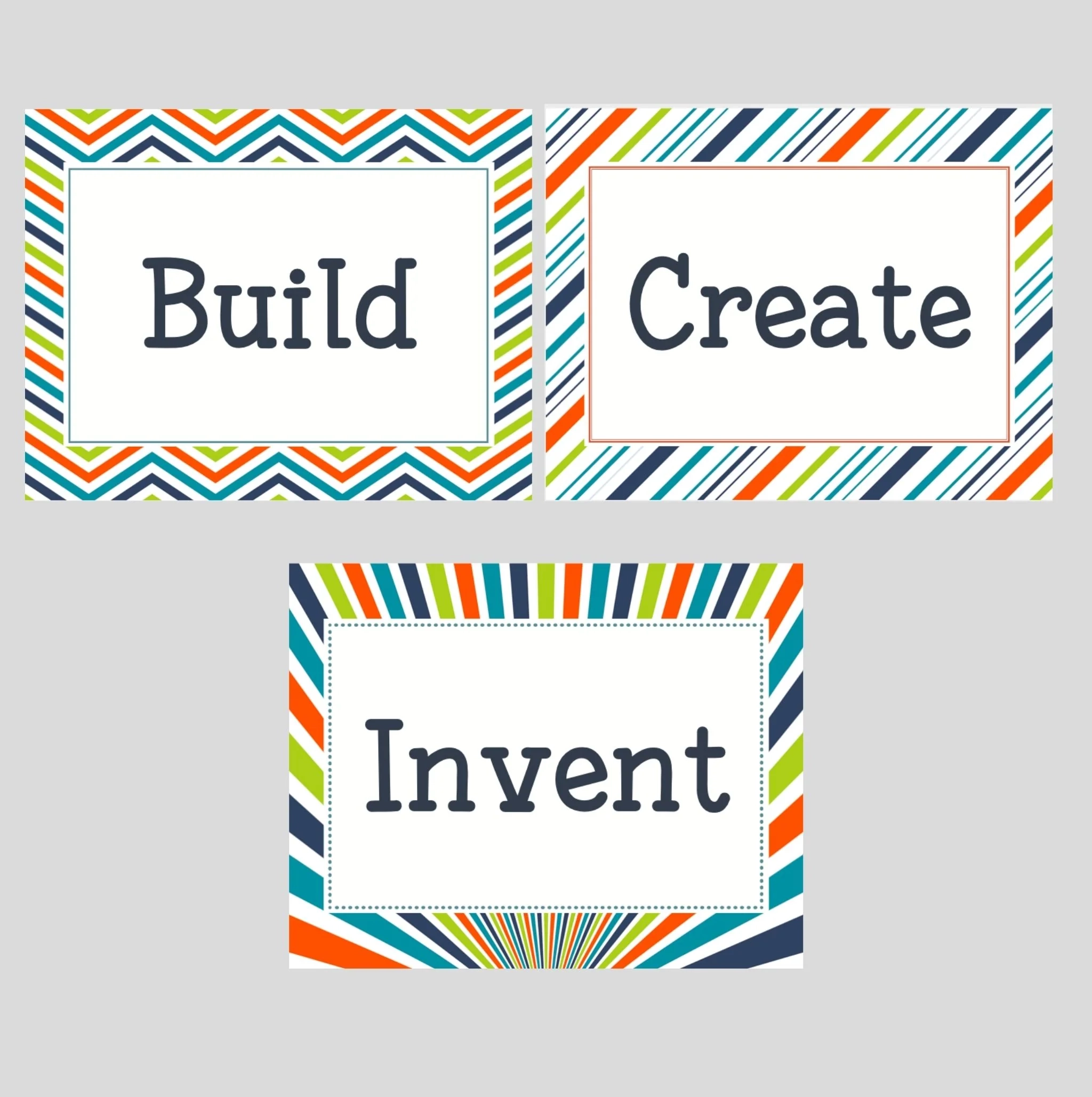Playroom Signs Build Invent Create Nurture And Thrive Shop