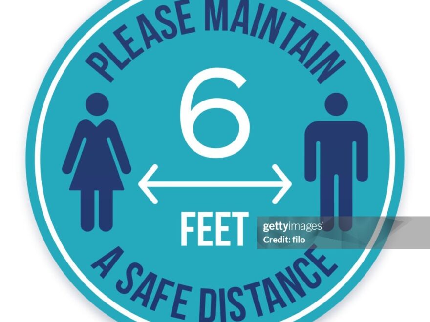 Please Maintain A Safe Distance Social Distancing Message High Res Vector Graphic Getty Images