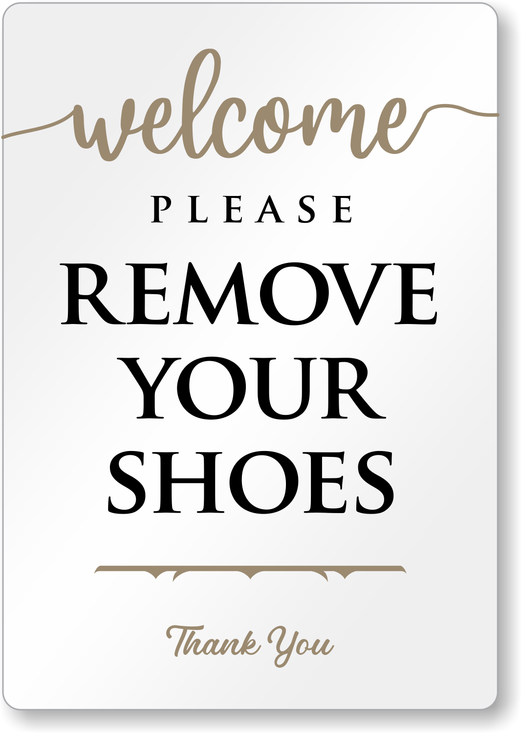 Printable Remove Shoes Sign
