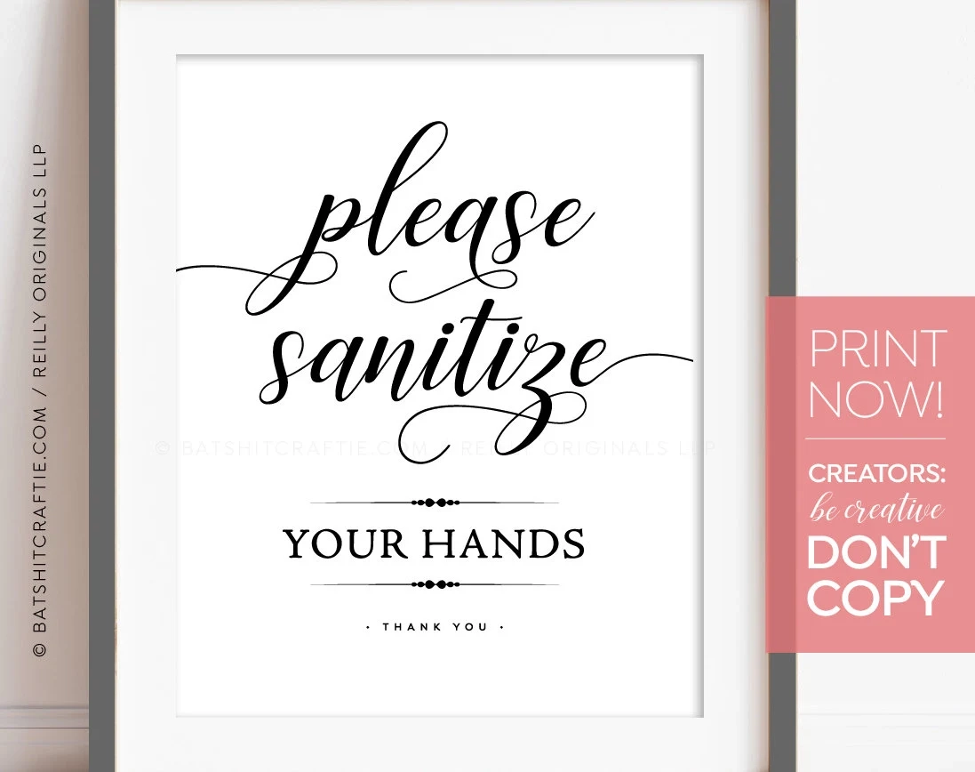 Please Sanitize Sign Printable