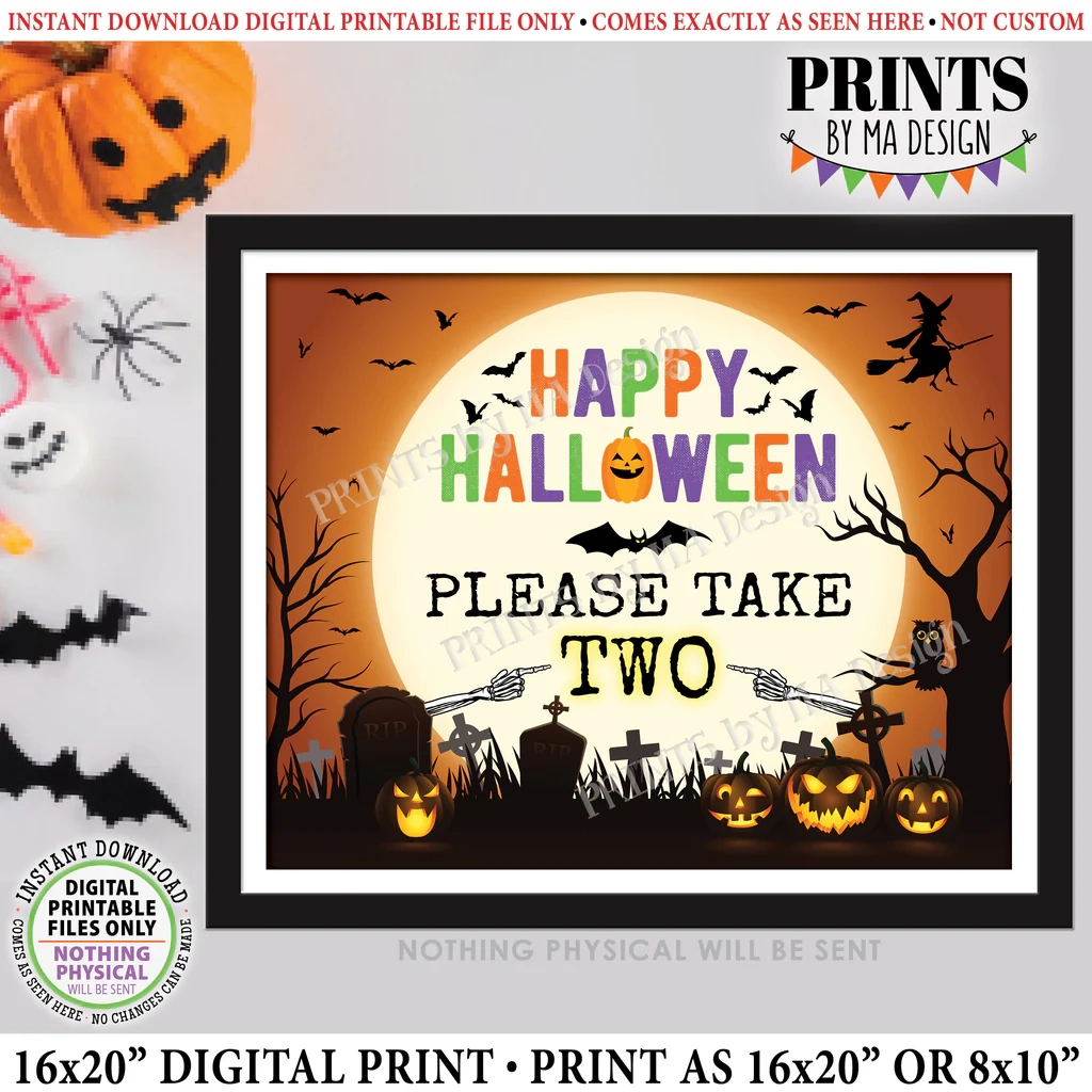 Printable Halloween Candy Sign Take Two