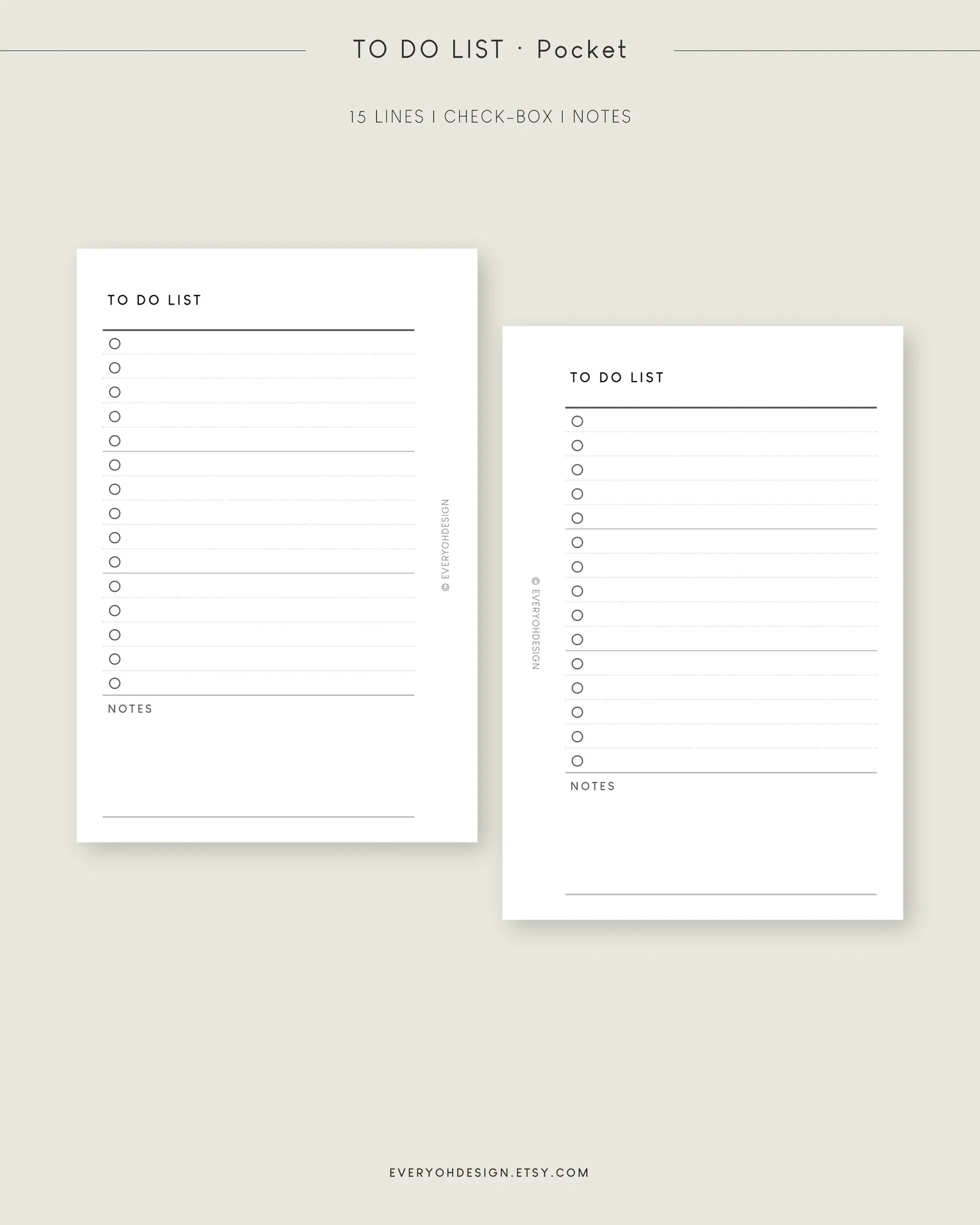 Printable Pocket To Do List