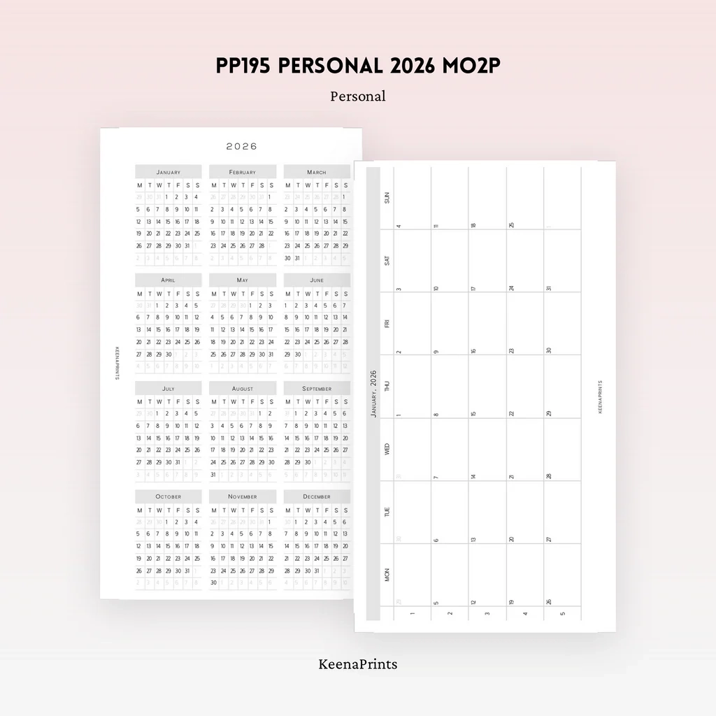 Printable Planner Inserts 2026 - 2026