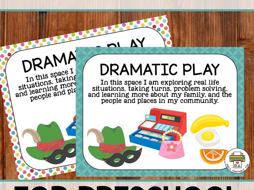 Preschool Learning Center Signs Editable