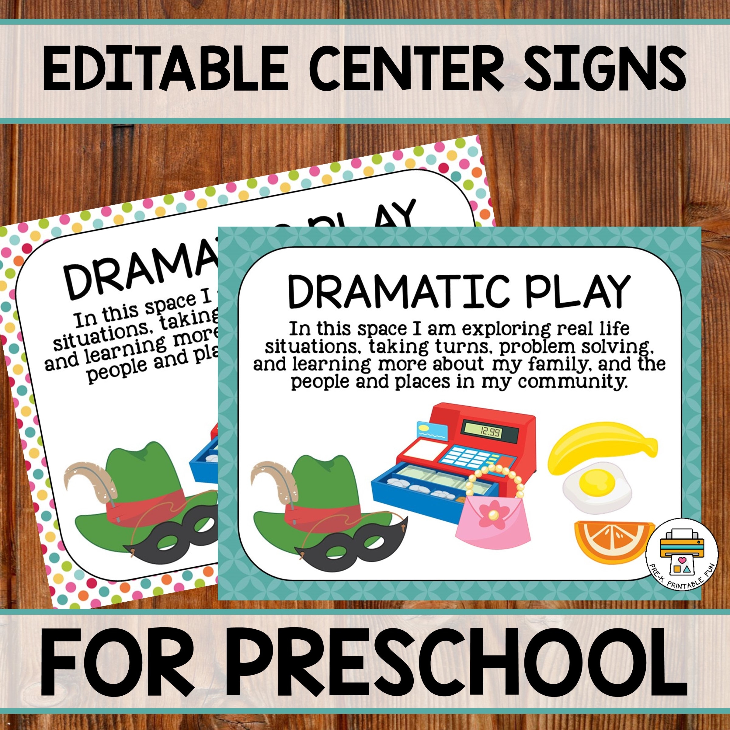 Preschool Learning Center Signs Editable Preschool Learning Center Signs Editable