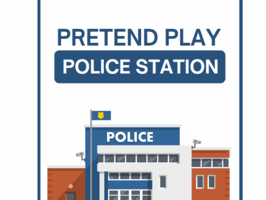 Pretend Play Police Station Printable SKrafty