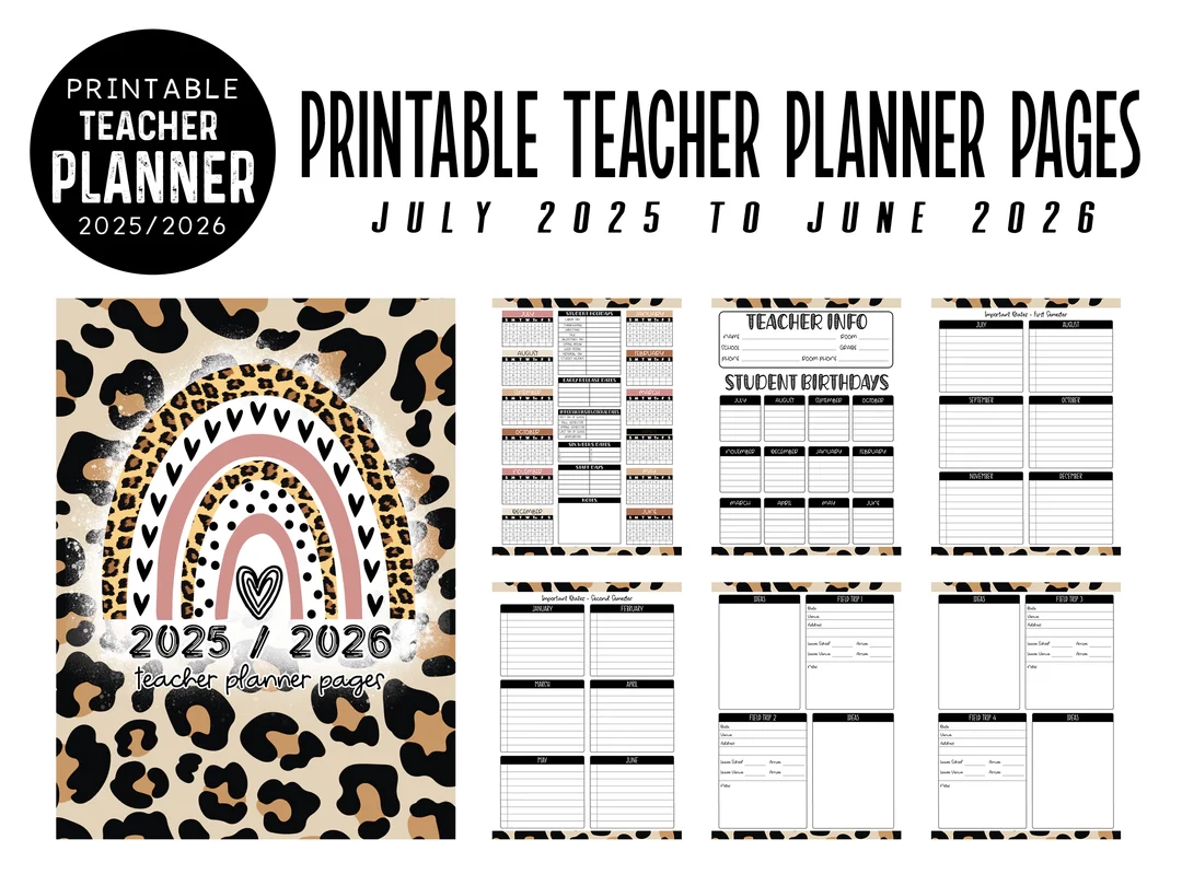 Free Printable Teacher Planner Pages 2026 Free Printable Teacher Planner Pages 2026