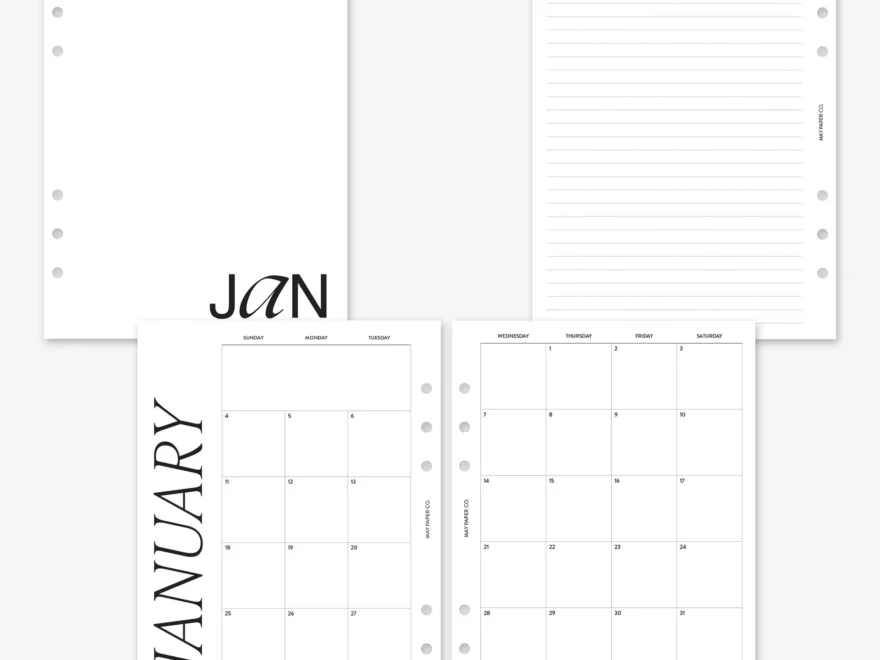 PRINTABLE 2026 MO2P Monthly Month On Two Pages Dated CLASSIC MAY PAPER CO