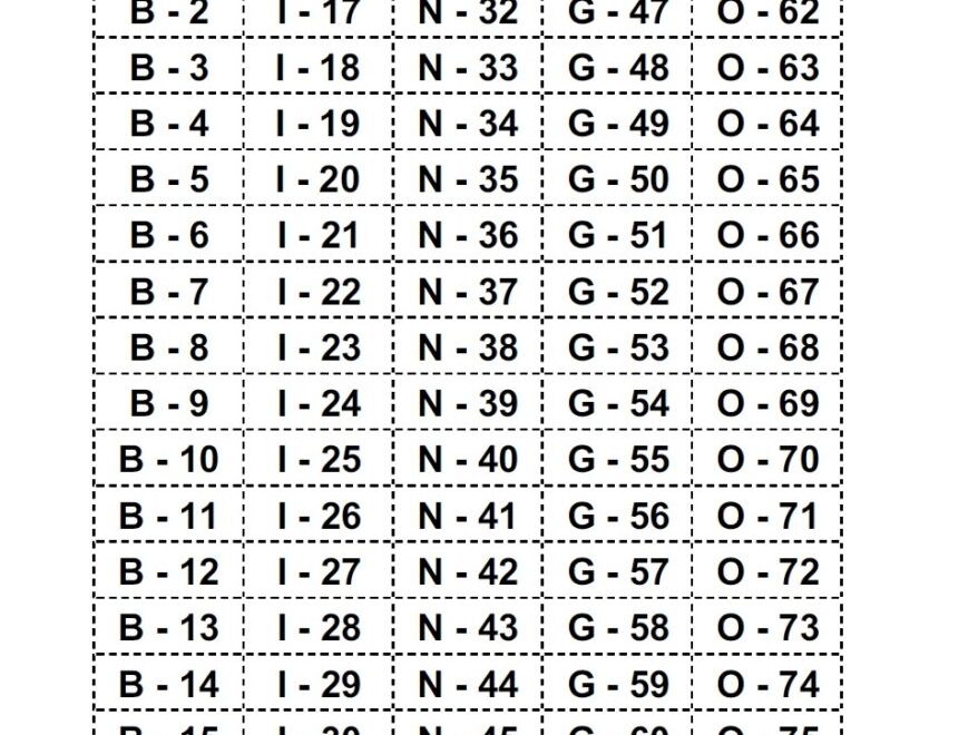 Printable Bingo Cards For Free Download PDFs
