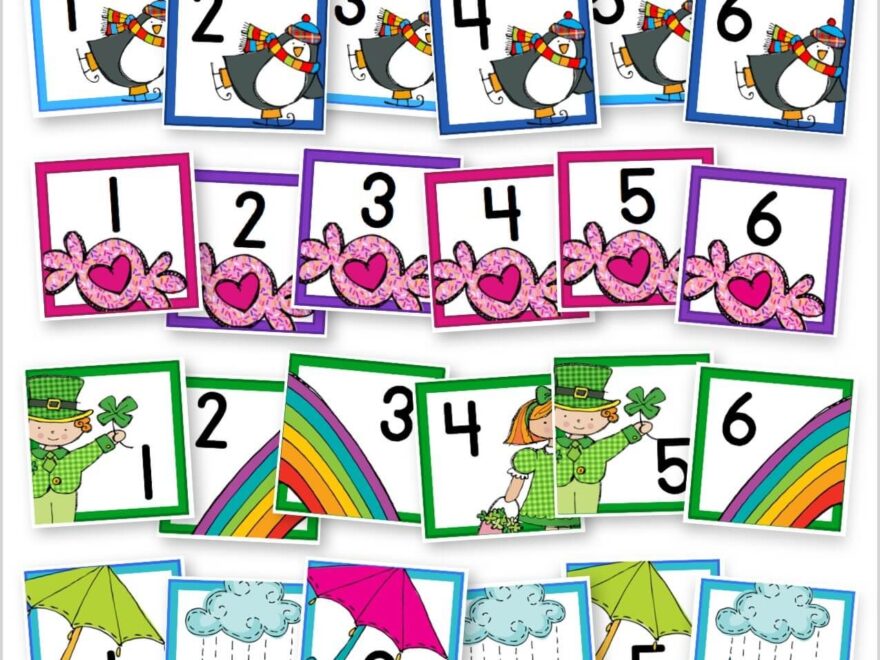 Printable Calendar Numbers For Entire Year BUNDLE Kinder Craze