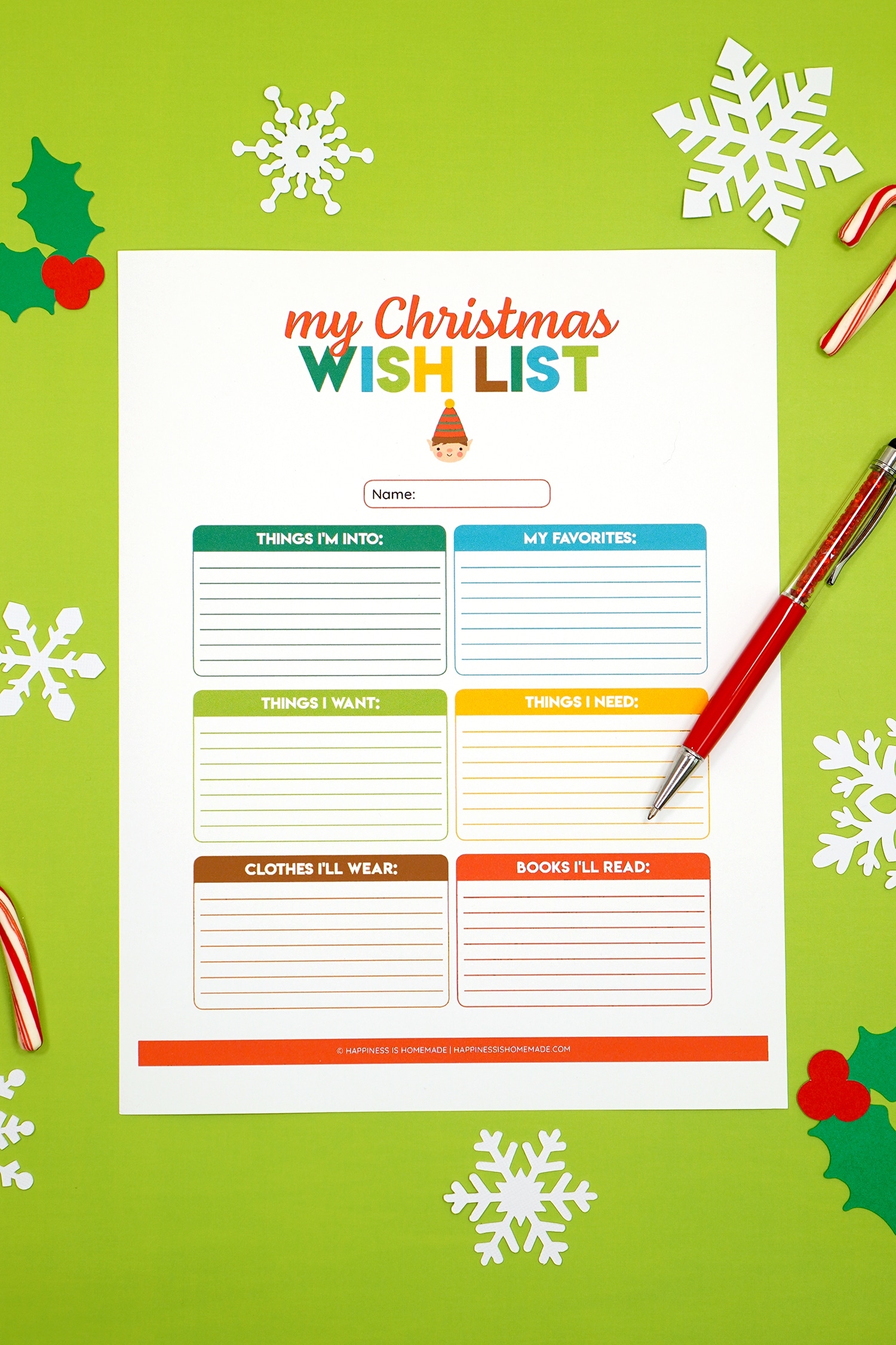 Christmas List Pinterest Printables