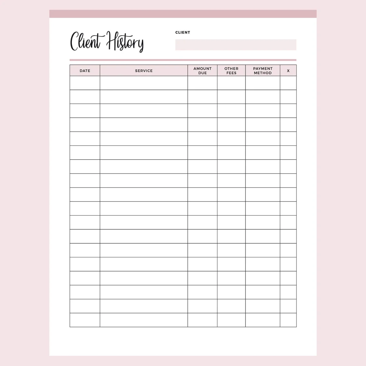 Planner Cleint Sheets Printable Planner Cleint Sheets Printable