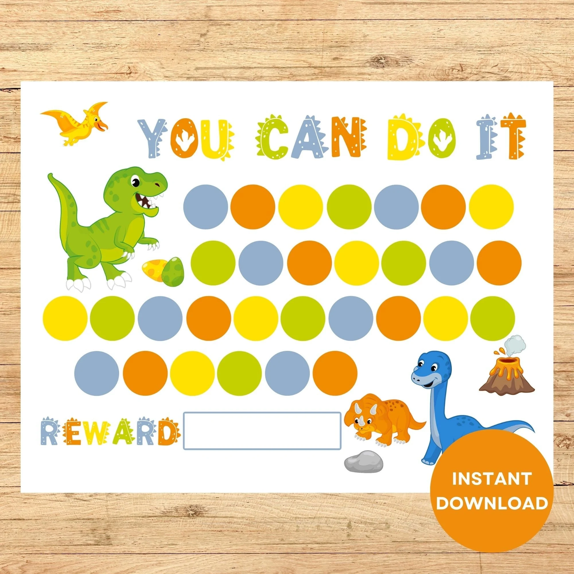 Dinosaur Reward Chart Free Printable