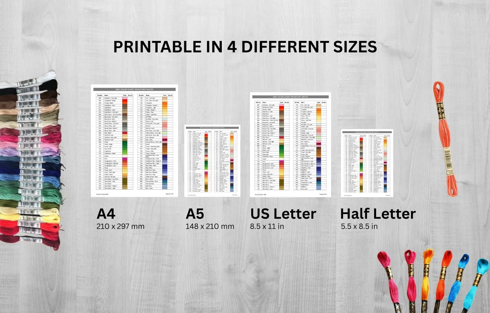Color Chart Inventory Printable