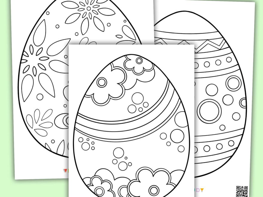 Printable Easter Egg Template And Colouring Page PDF